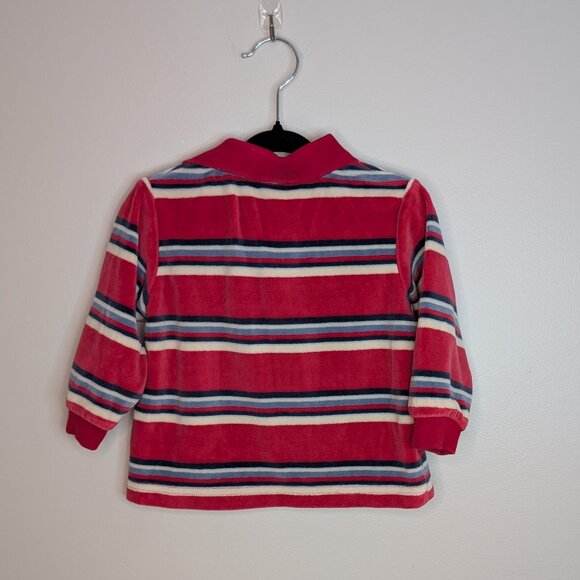 ๐ 2 for 20 ๐ VINTAGE Y2K TKS Striped Velour Like Long Sleeve - Picture 2 of 3